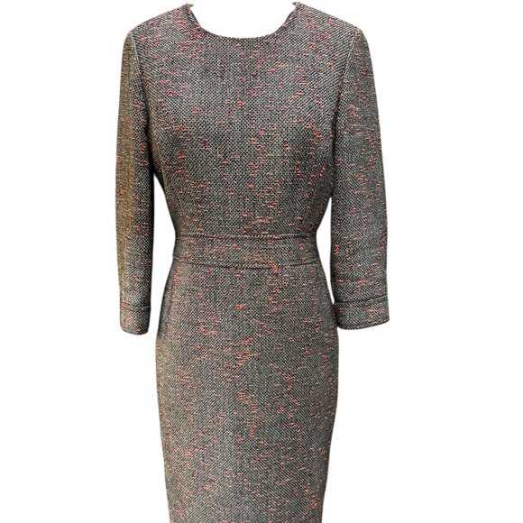 J.Crew Women’s Grey & Orange Tweed Sheath Dress – Size 8 - Picture 1 of 5